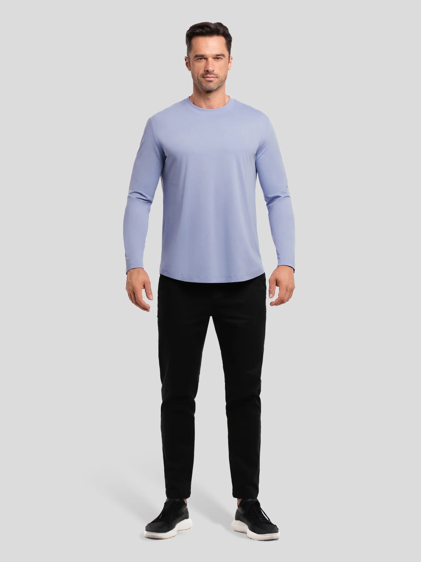 StaySmooth Long Sleeve Curve Hem Tee: Slim Fit - Image 147